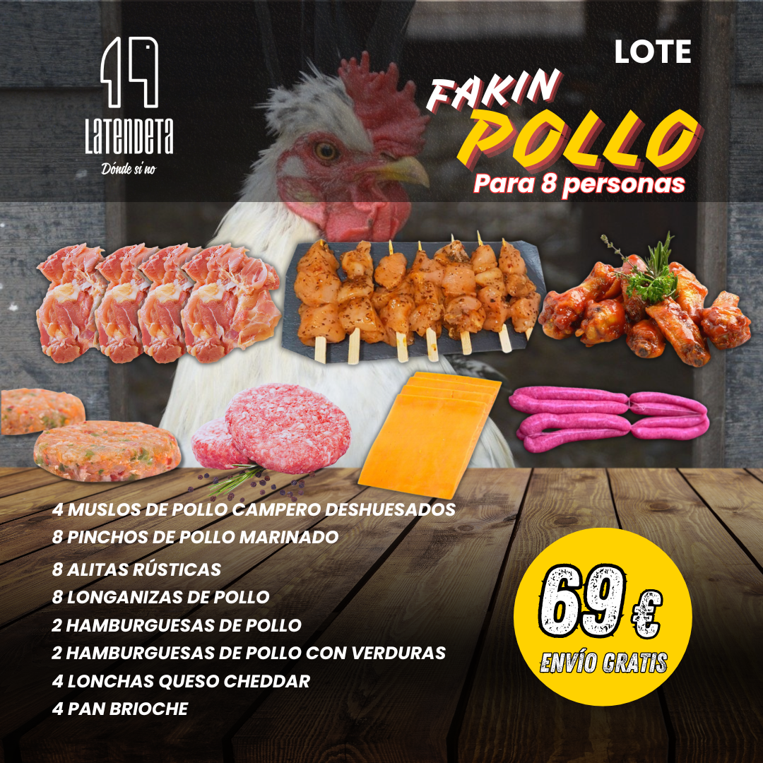 Lote Fakin Pollo para 8 Personas | LaTendeta - Especialidades en Pollo para Barbacoa