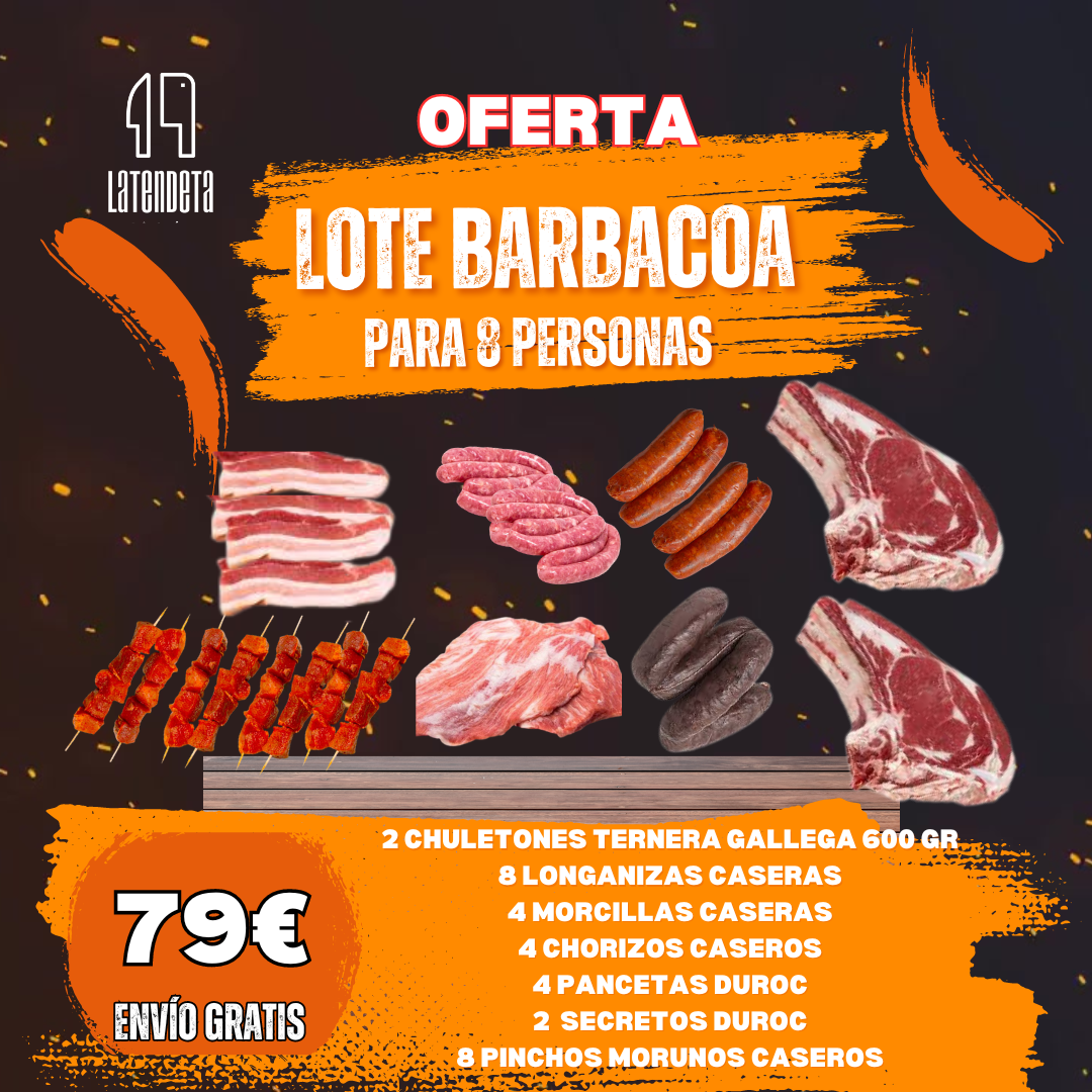 LOTE BARBACOA PARA 8 PERSONAS